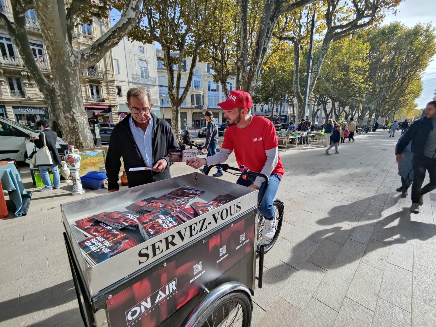 triporteur personnalisé occitanie street marketing